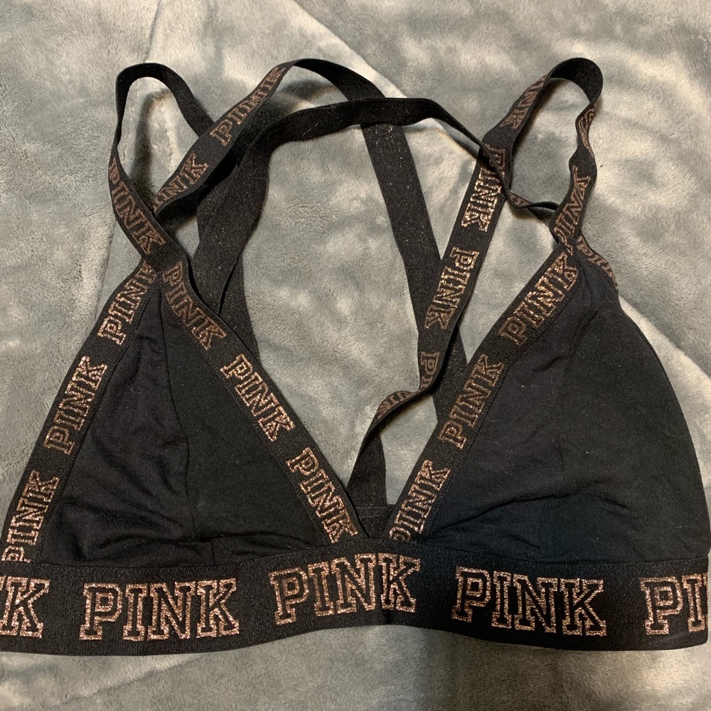 VS Black And Gold Bralette